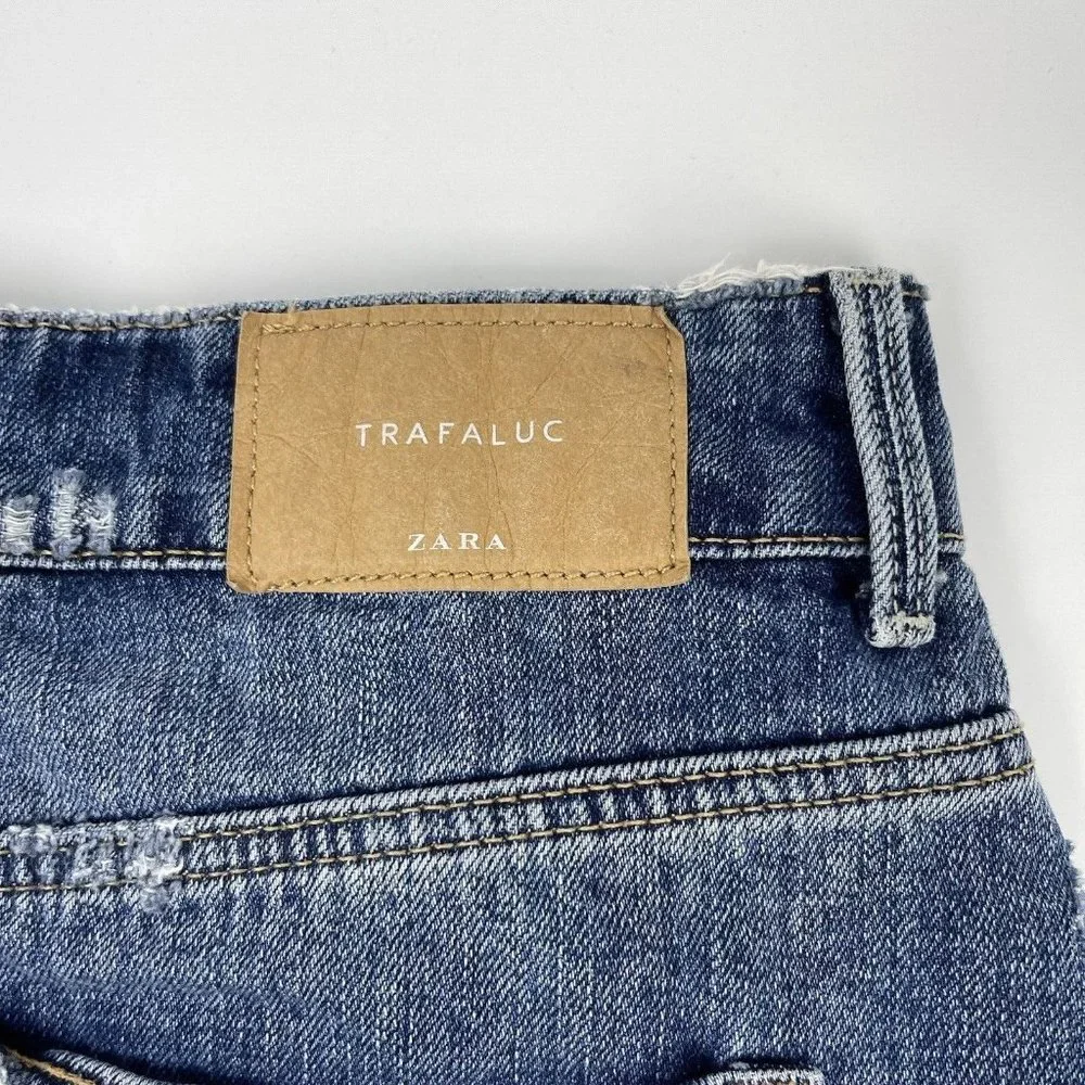 Zara Trafaluc Denim Skirt Womens Size Medium‎ Button Up Y2K 90's Cutoff